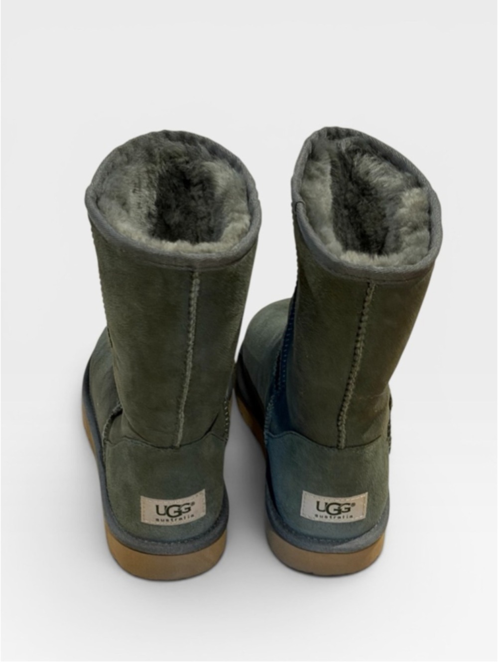 UGG Australia Women's Classic Short Boots Size 8 Green Suede - Picture 5 of 11
